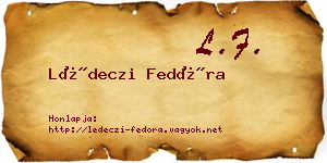 Lédeczi Fedóra névjegykártya